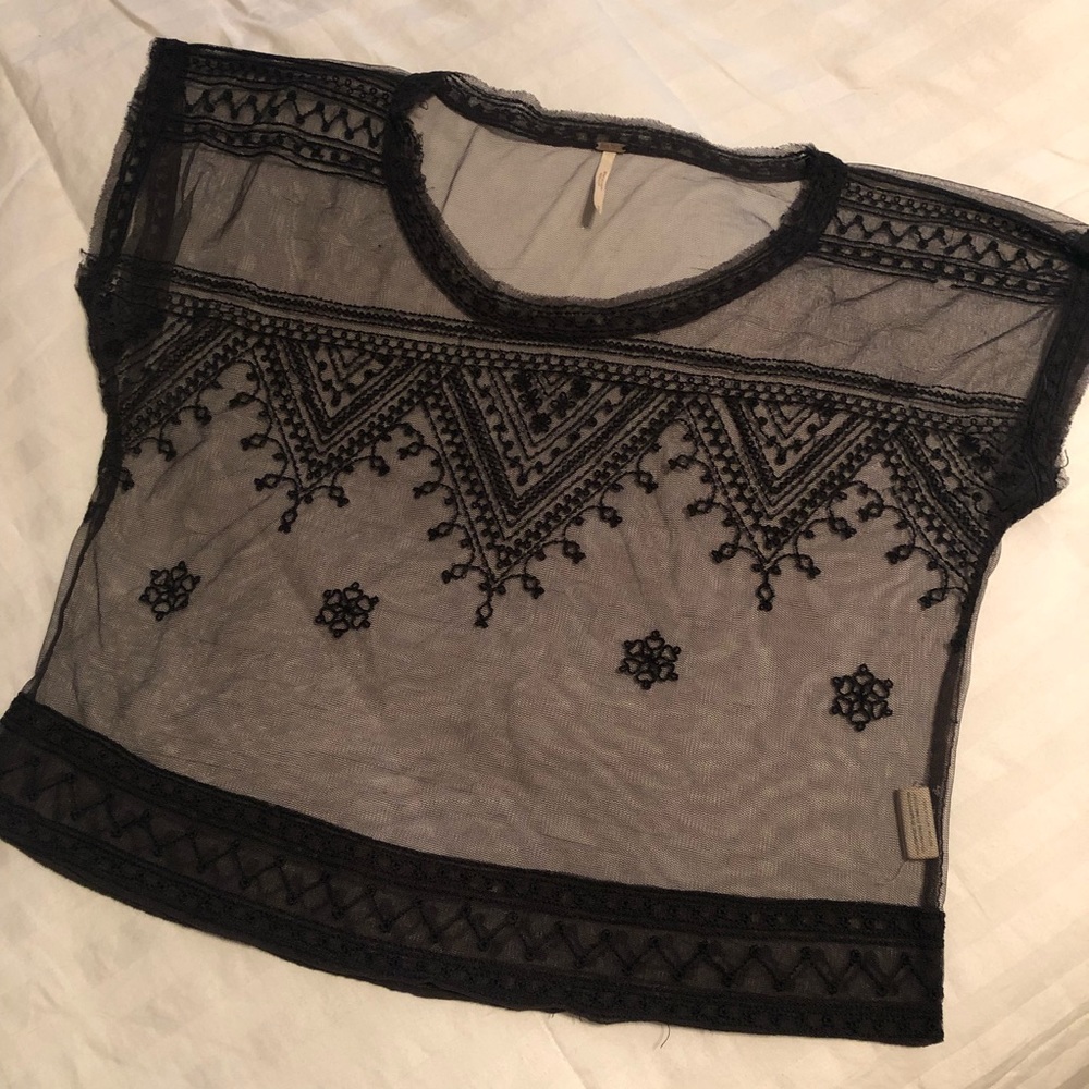 Free People Vicki Lace Top - Picture 2 of 3